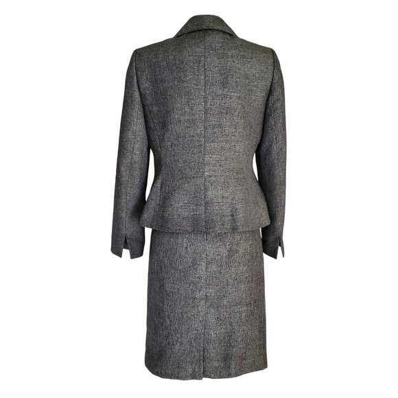 Le Suit Gray 3 Button Front Business Suit Skirt Set Size 4 - Picture 3 of 16